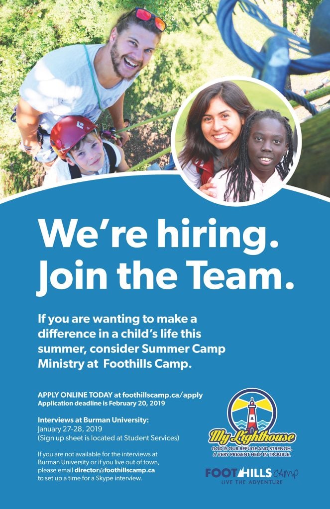 Join Our Summer Camp Team 2019!