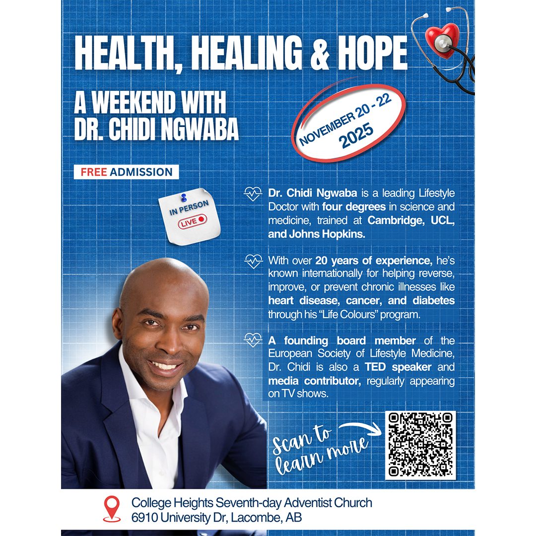 Health, Healing & Hope Focused Weekend – Alberta Conference Lacombe AB