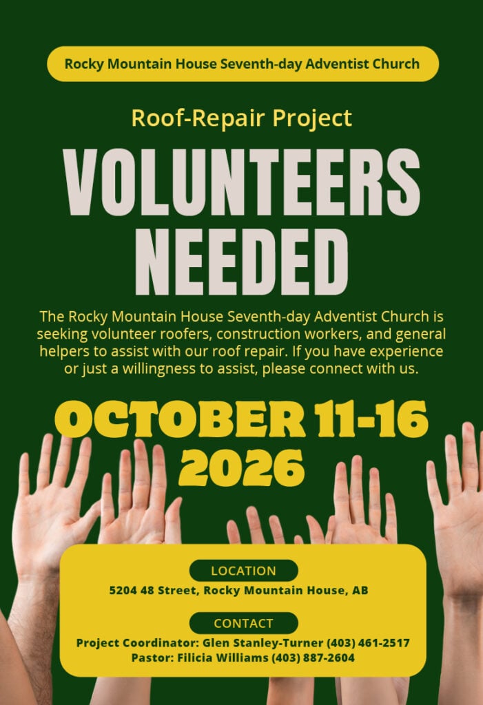 Volunteers Needed at Rocky Mountain House Church