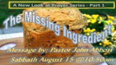 A NEW LOOK AT THE SPIRIT, part 1: The Missing Ingredient