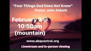 “Four Things God Does Not Know!”