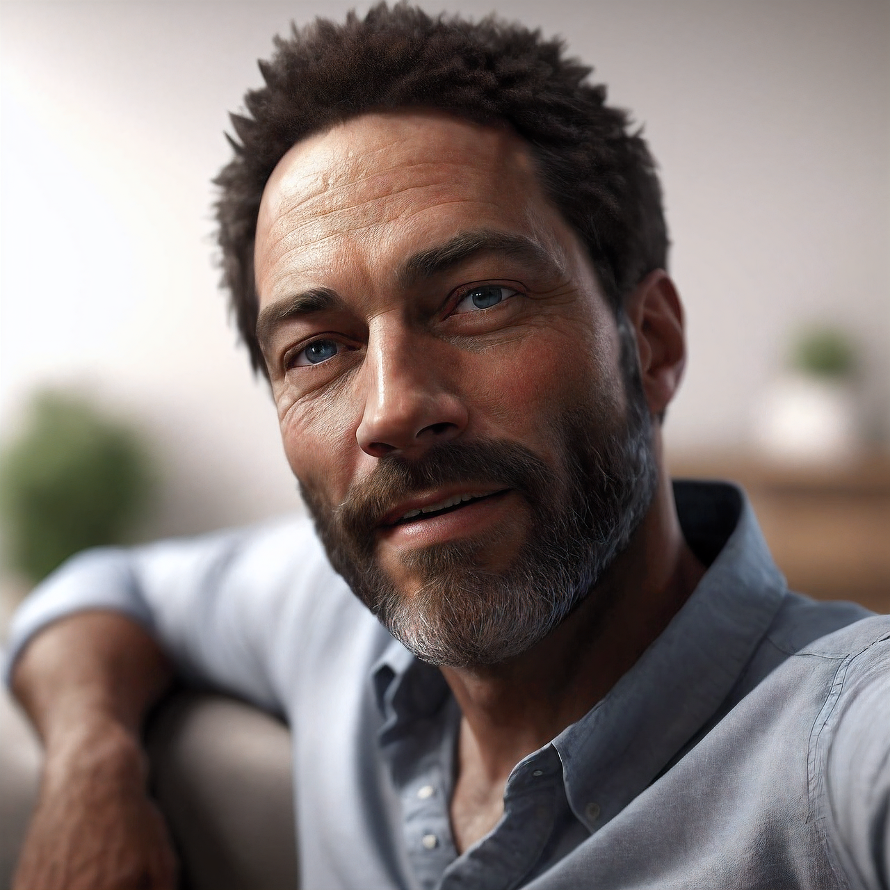 ai generated, man, selfie, middle age, afro american, adult, portrait