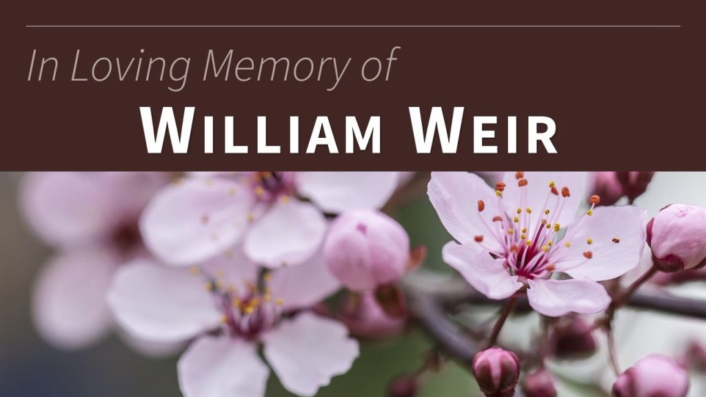 Celebration Of Life Service  William  Weir  January  30, 2022