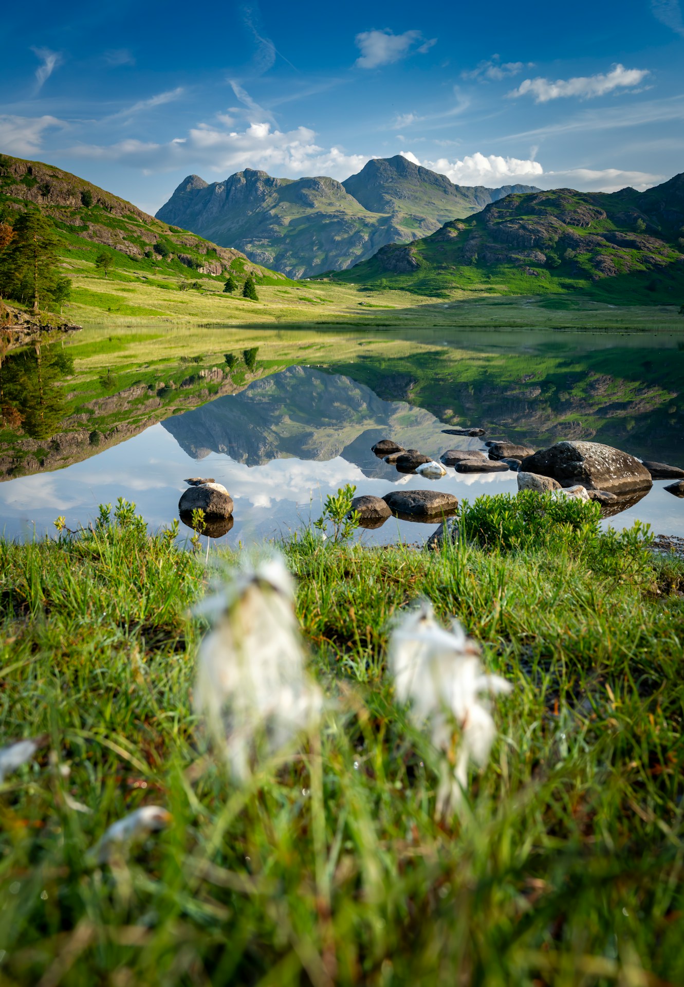 Mountain landscape reflected in a calm lake