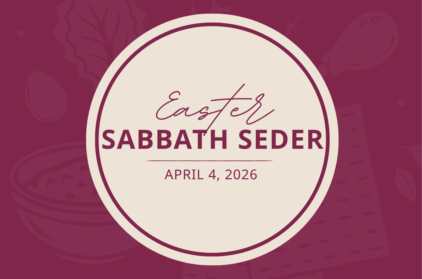 Easter Sabbath Seder 2026 episode artwork