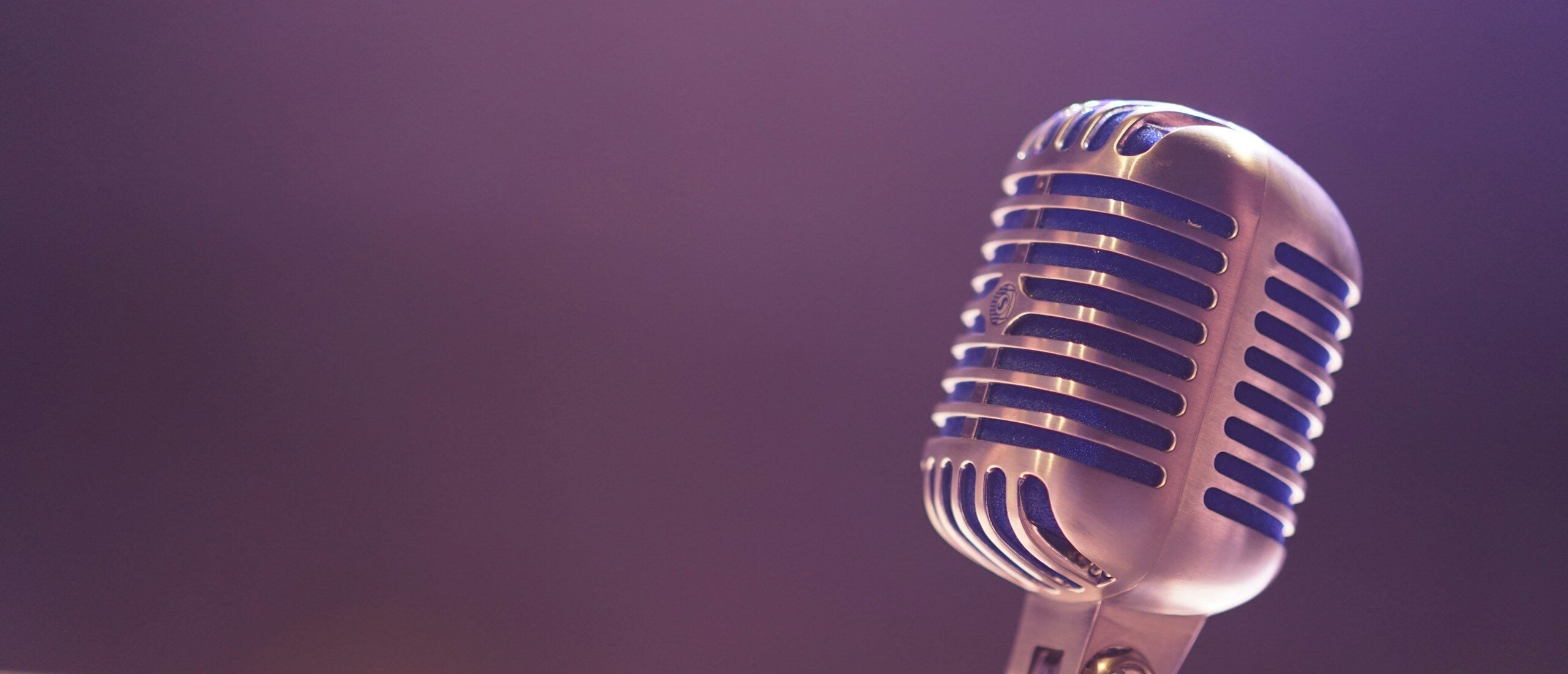 condenser microphone with black background