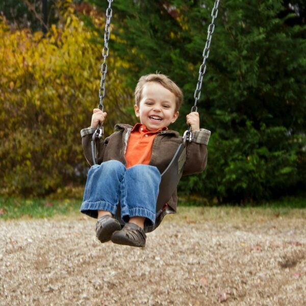 boy on swing