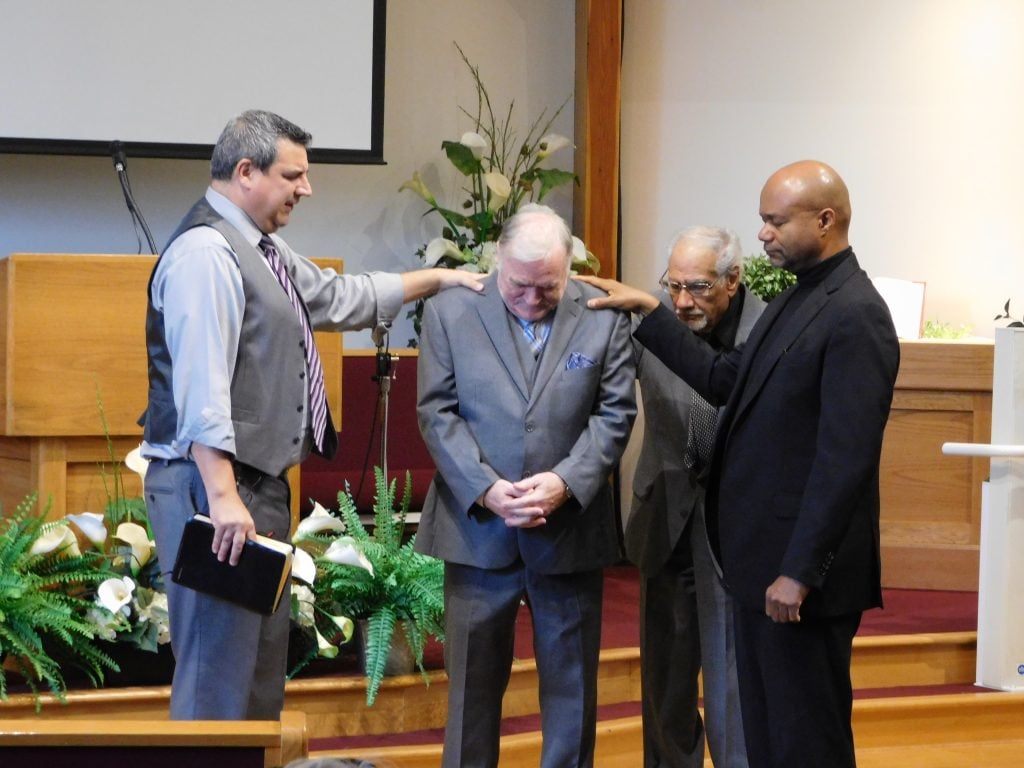 Pr. Roger Esteves and Leaders with Lee Meredith on his Ordination