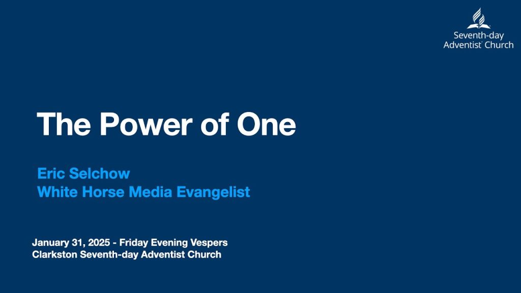 The Power of One – Eric Selchow – Vesper Service – 01/31/2025
