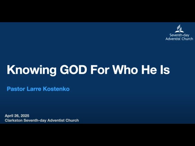 Knowing GOD For Who He Is