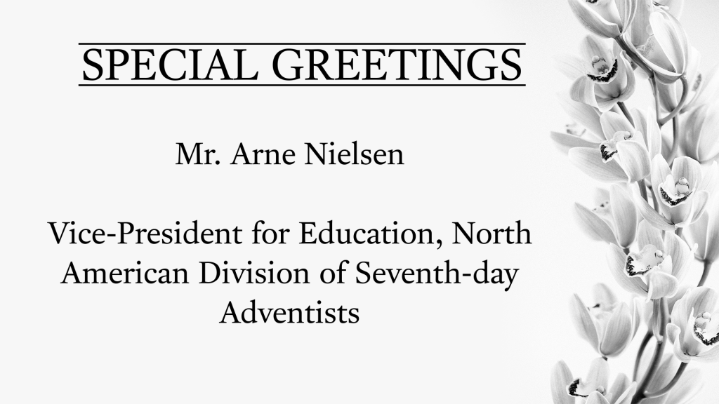 NAD Special Greetings – Mr. Arne Nielsen