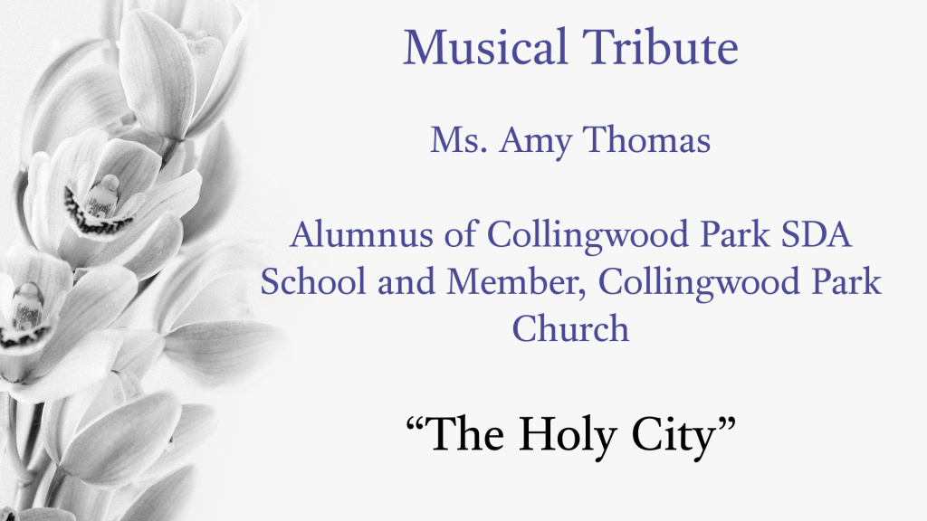 Musical Tribute – Ms. Amy Thomas