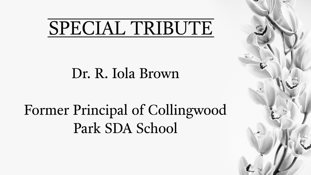 Special Tribute – Dr. R. Iola Brown
