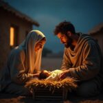 ai generated, nativity, jesus, mary, joesph, manger, birth, christ, christian, religion, christmas