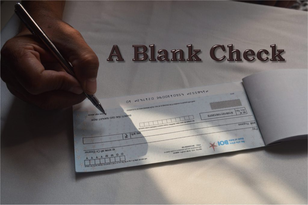 A Blank Check