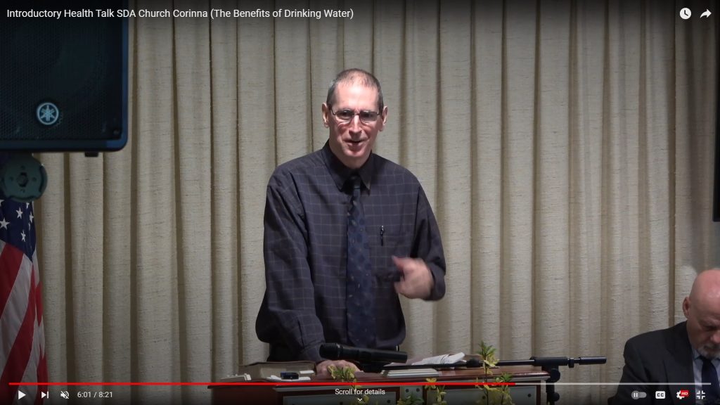 Introductory Health Talk SDA Church Corinna (The Benefits of Drinking Water)