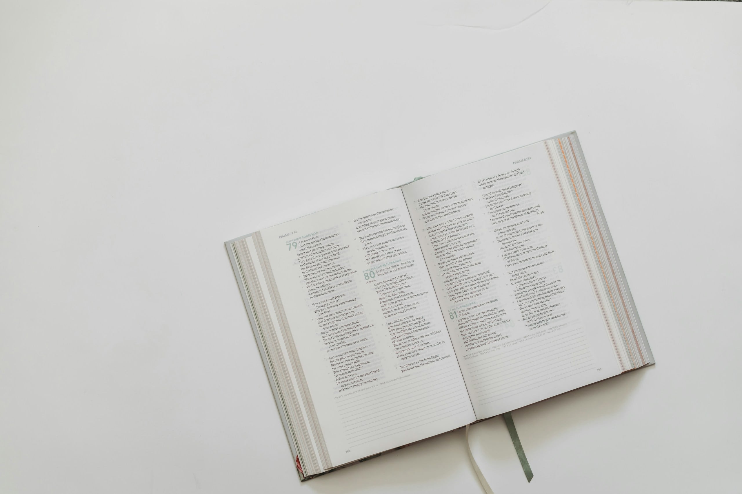 white book page on white table