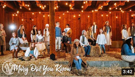 12-04-2021 Special Music, “Mary,, Did You Know”, One Voice Children’s Choir, YouTube