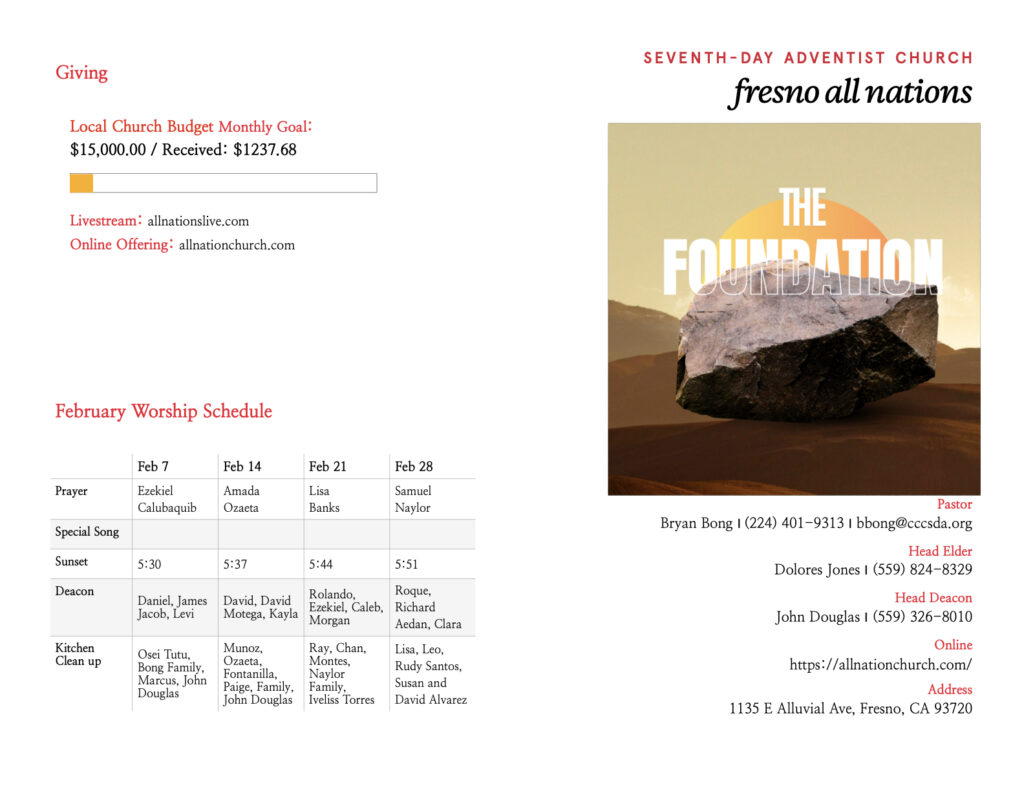 2/14 All Nations Bulletin