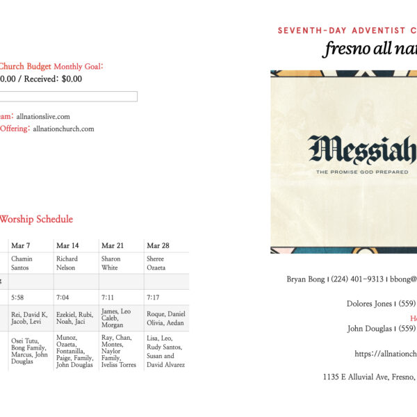 3/14 All Nations Bulletin