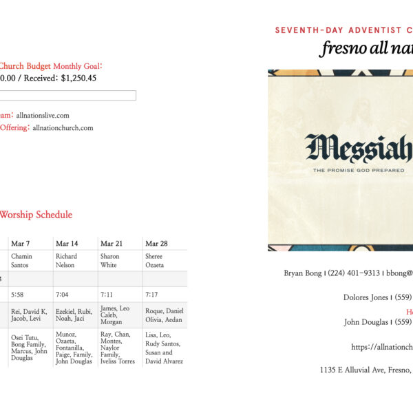 3/28 All Nations Bulletin
