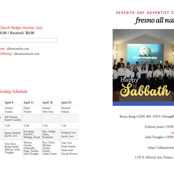 4/11 All Nations Bulletin
