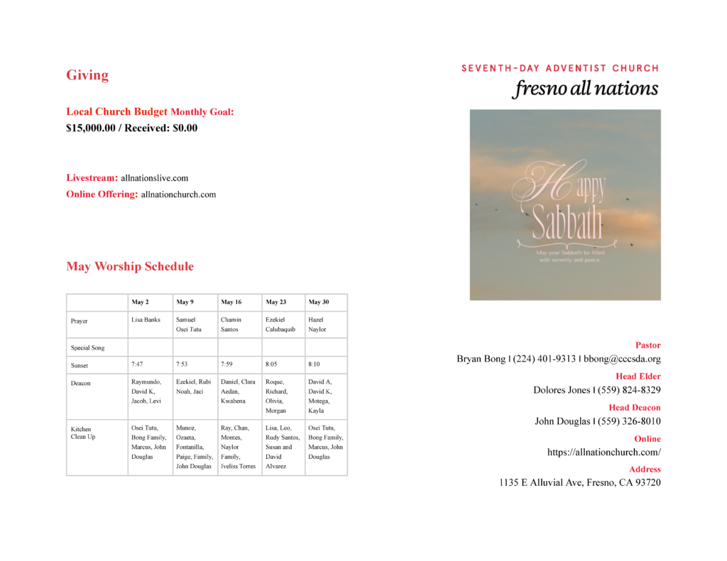 5/2 All Nations Bulletin