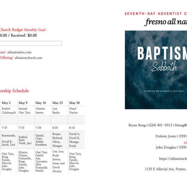 5/23 All Nations Bulletin
