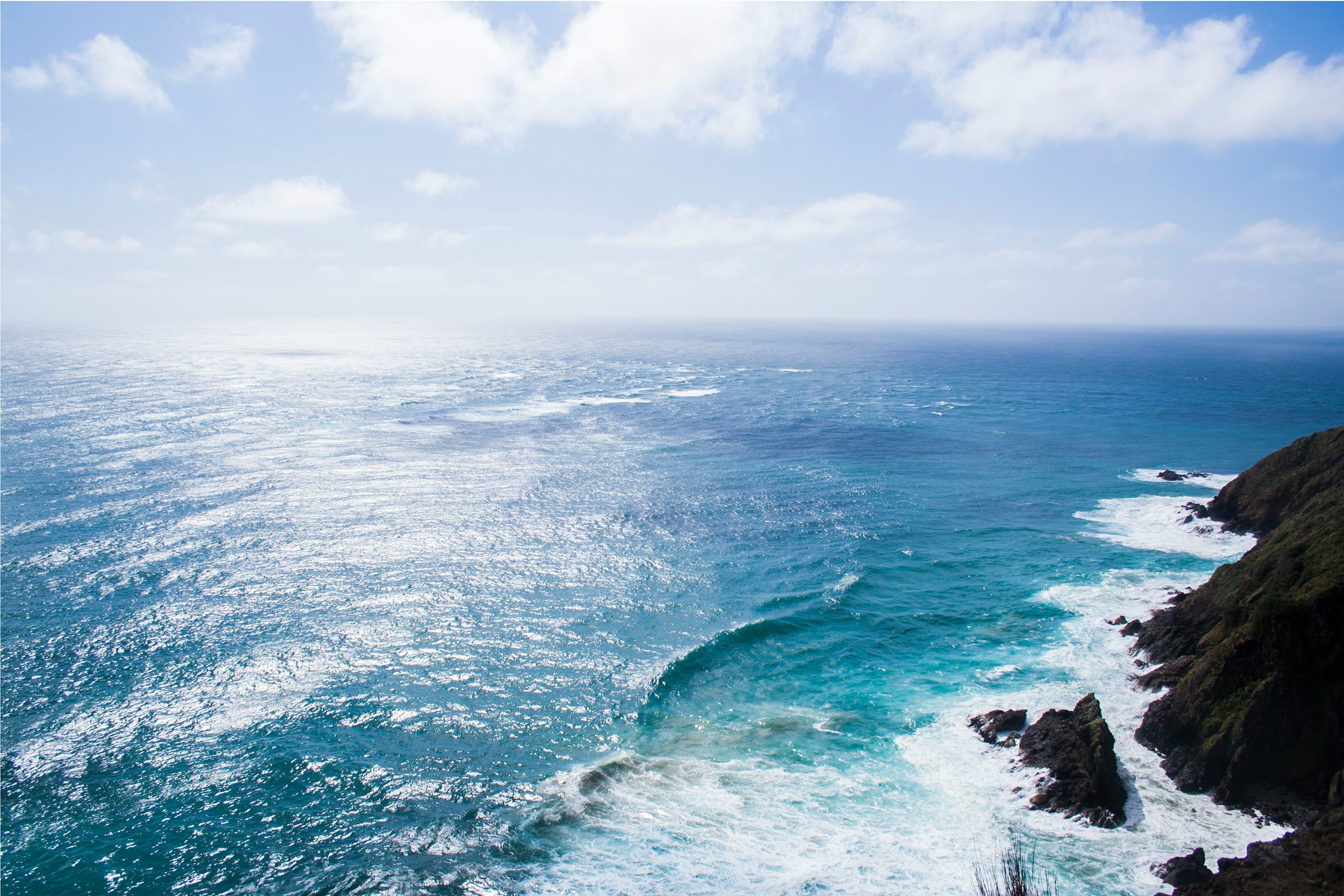 aerial photo body of water