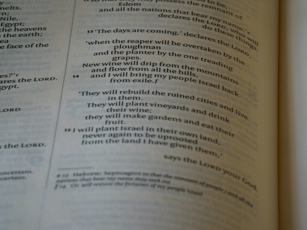 a close up of a book with an open page