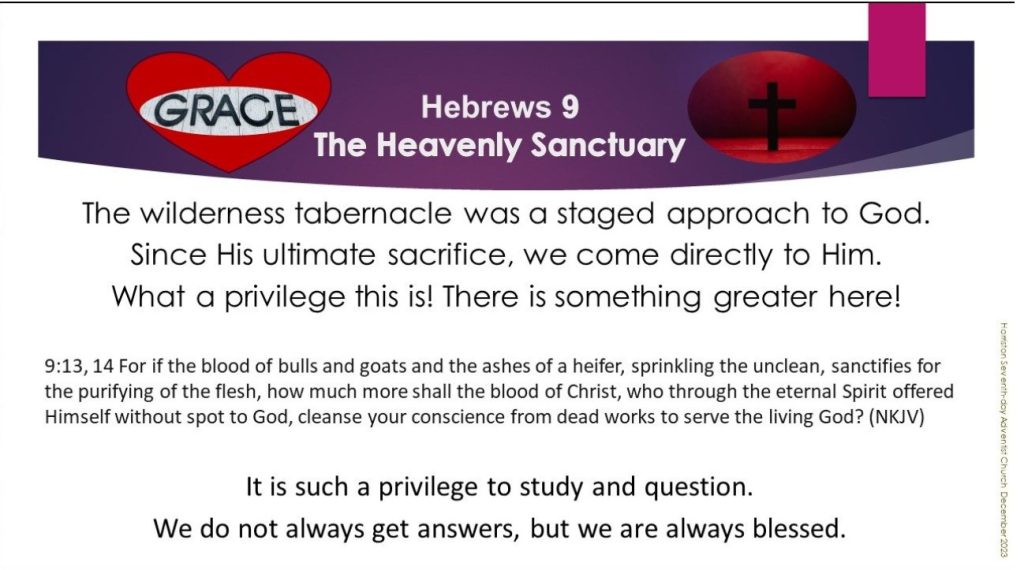 Hebrews 9 The Heavenly Sanctuary
