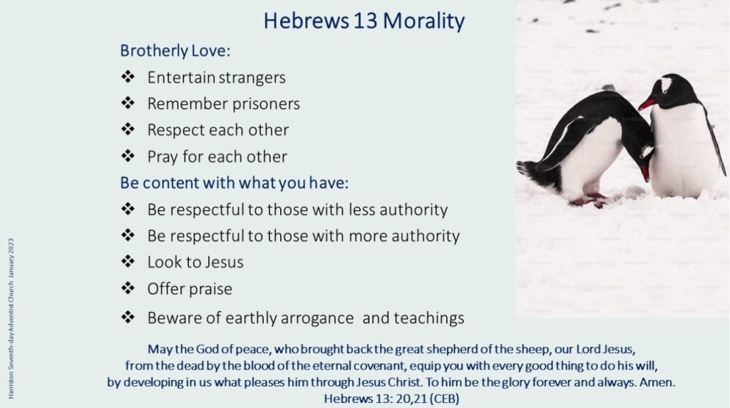 Hebrews 13 Morality