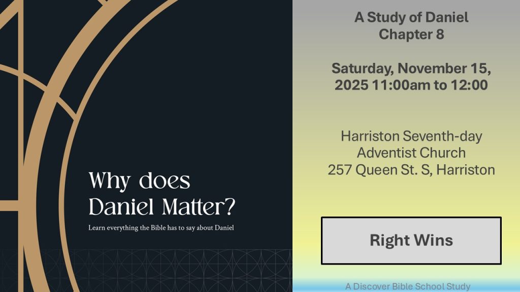 Focus on Daniel Bible Study November 15 11 am
