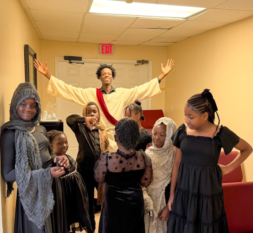 Group pic of Jesus and the Lepers for 10 Leper Skit