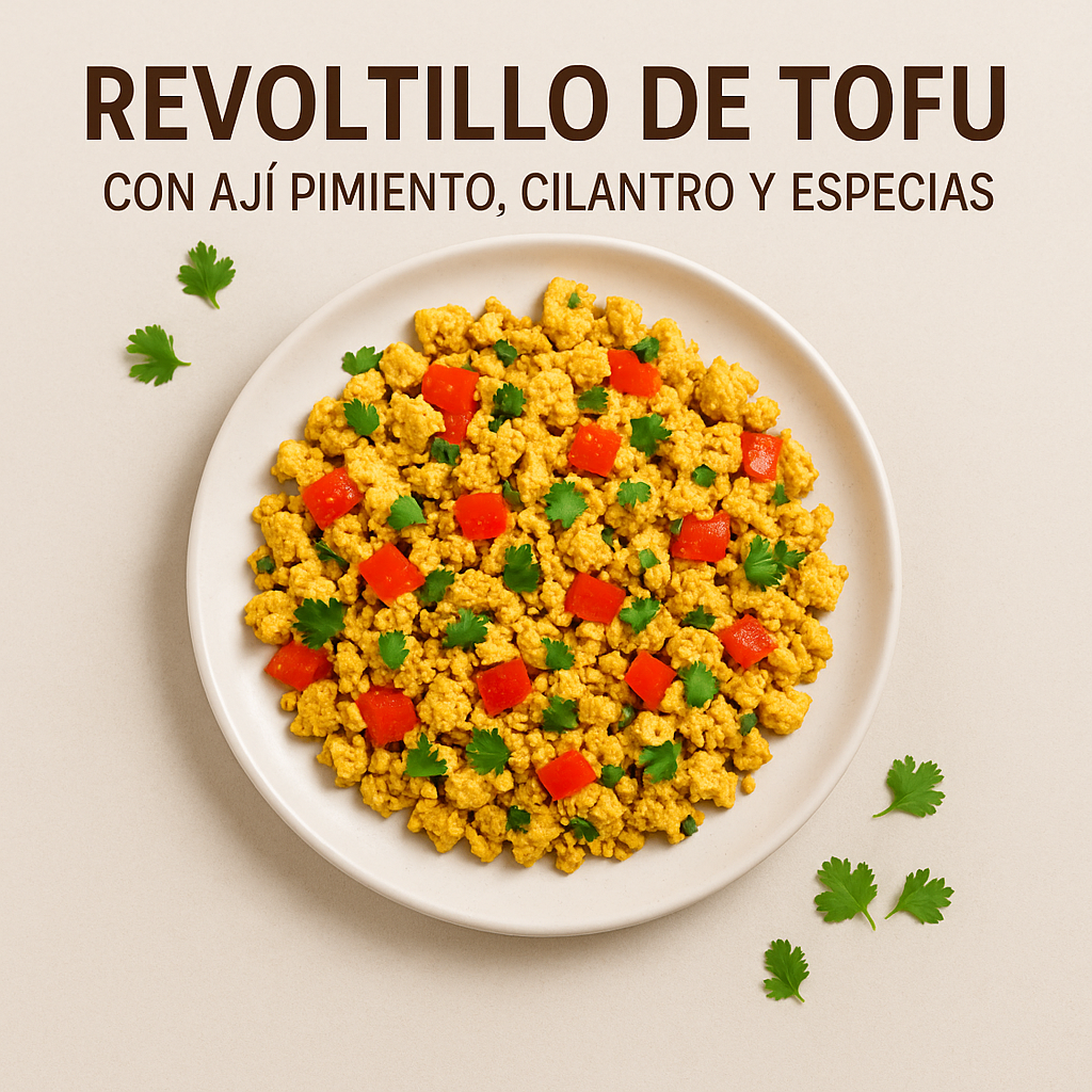 Receta Saludable | Revoltillo de tofu + Arroz con champinones