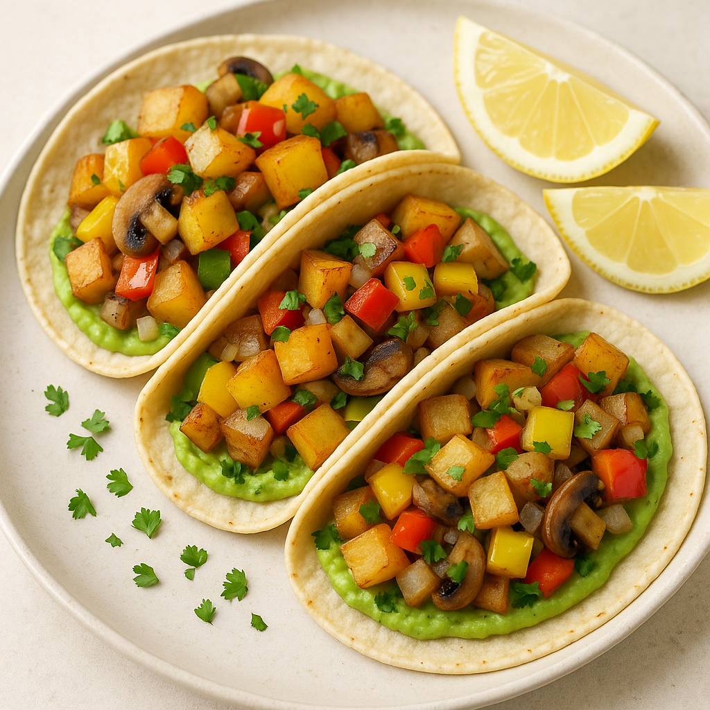 Receta Saludable | Tacos arcoiris + Salsa de aguacate