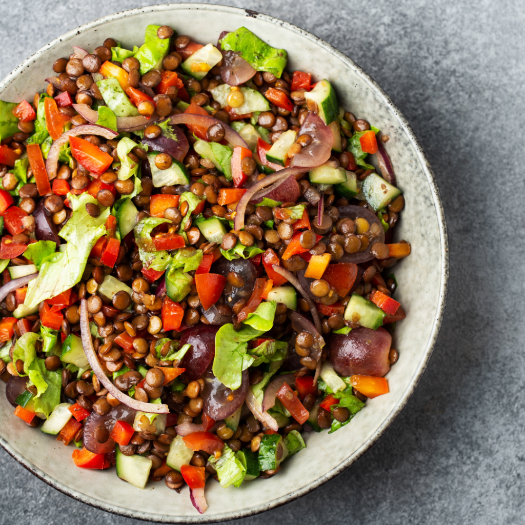 RECETA SALUDABLE | Papas al horno + Ensalada de lentejas