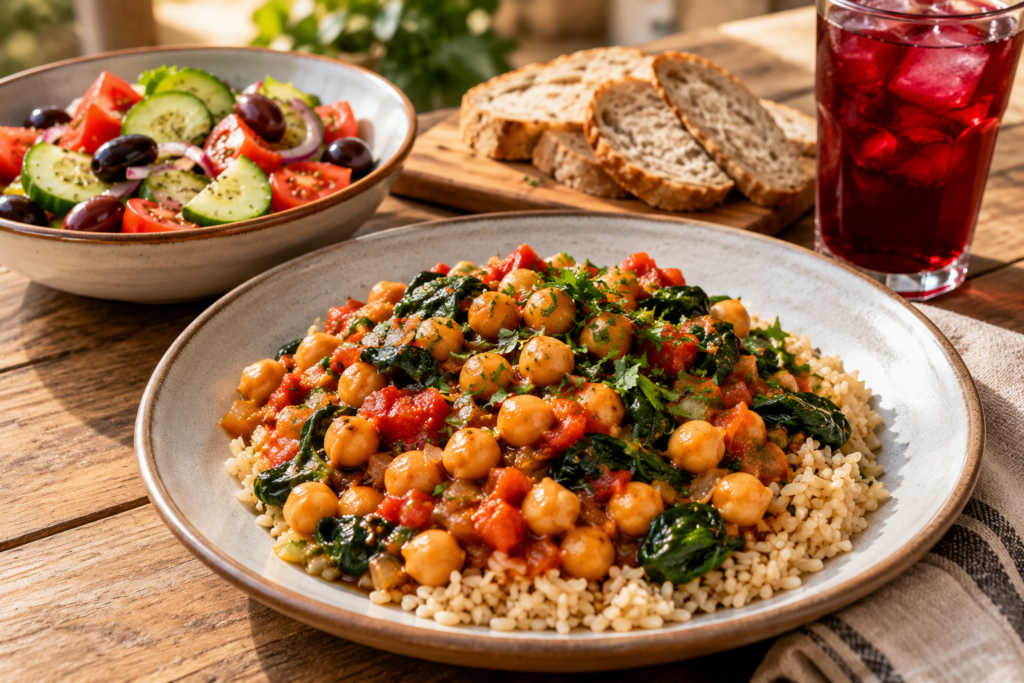 RECETA SALUDABLE | Menú Mediterráneo Tradicional + Agua de Jamaica…