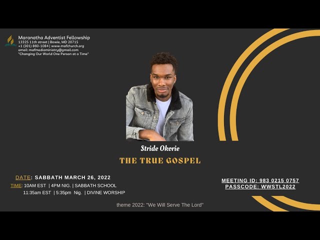 The True Gospel | Stride Okorie