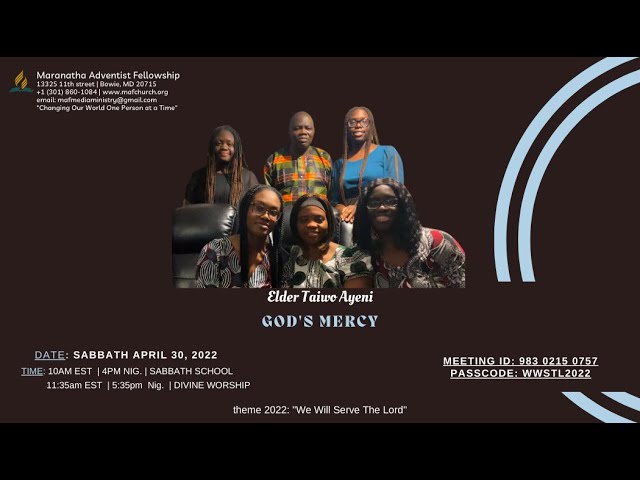 God’s Mercy | Elder Taiwo Ayeni