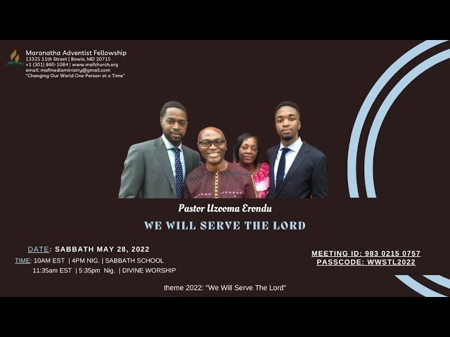 We Will Serve the Lord | Pastor Uzooma Erondu