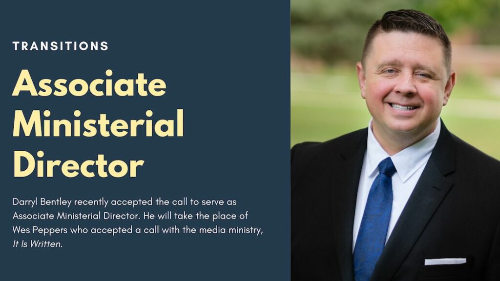 Darryl Bentley to Serve As New Associate Ministerial Director