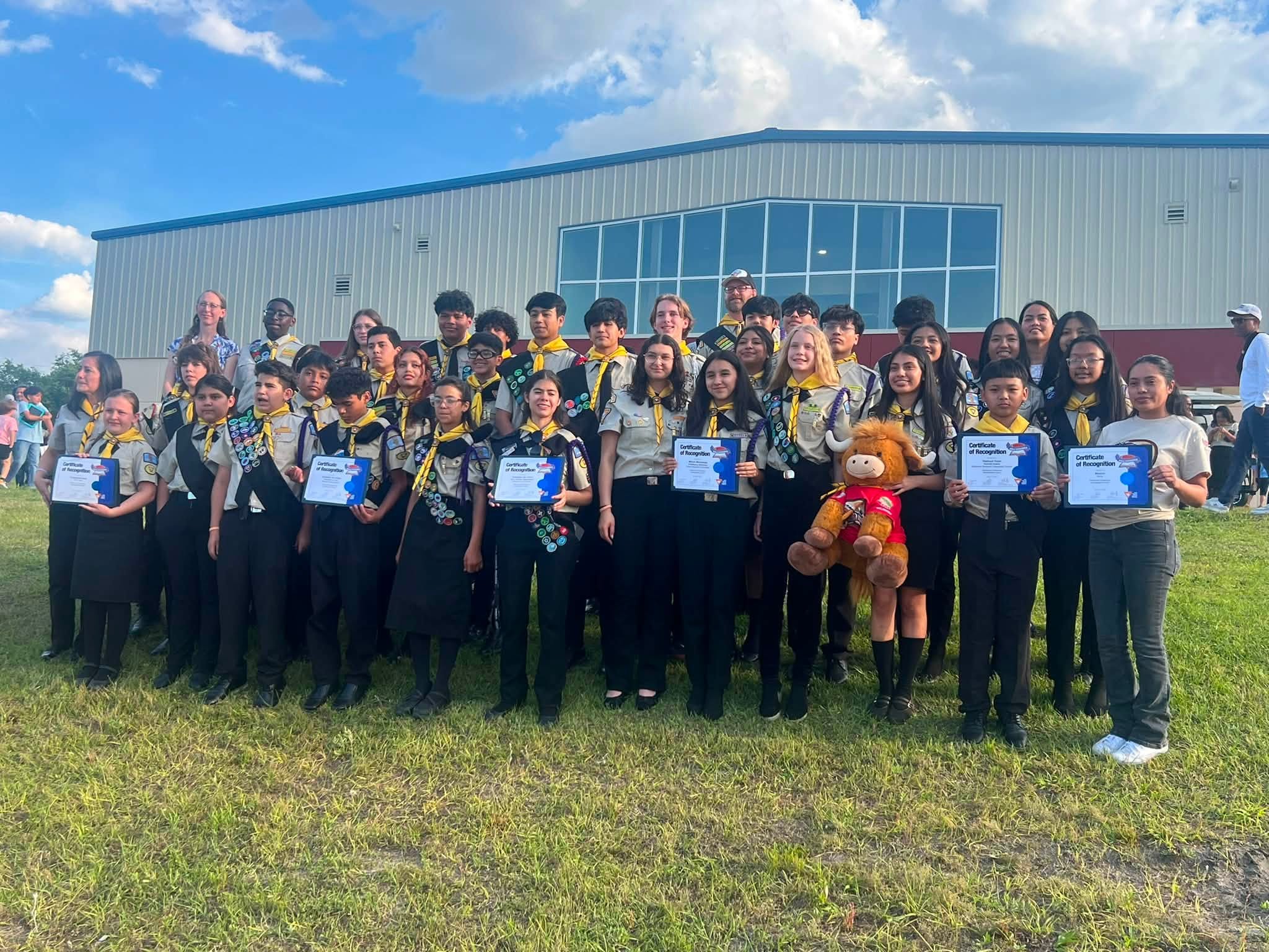 MAF children, Pathfinders, and church families together