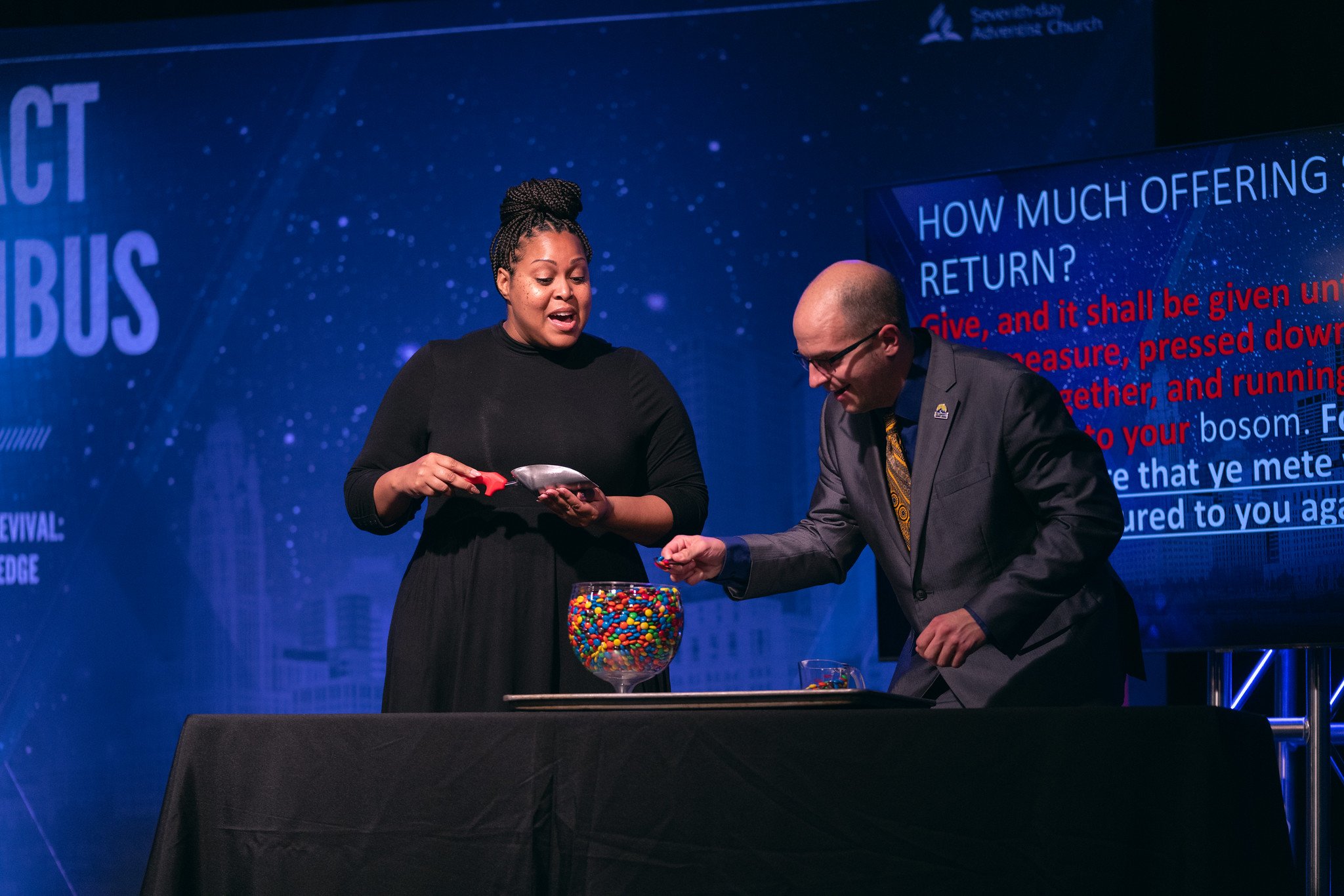 tithe demonstration at Impact Columbus