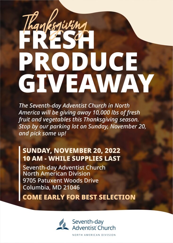 Nov 2022 NAD produce giveaway flyer