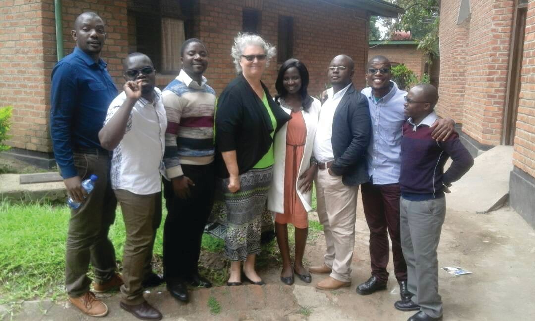 Sharon Pittman and group in Malawi