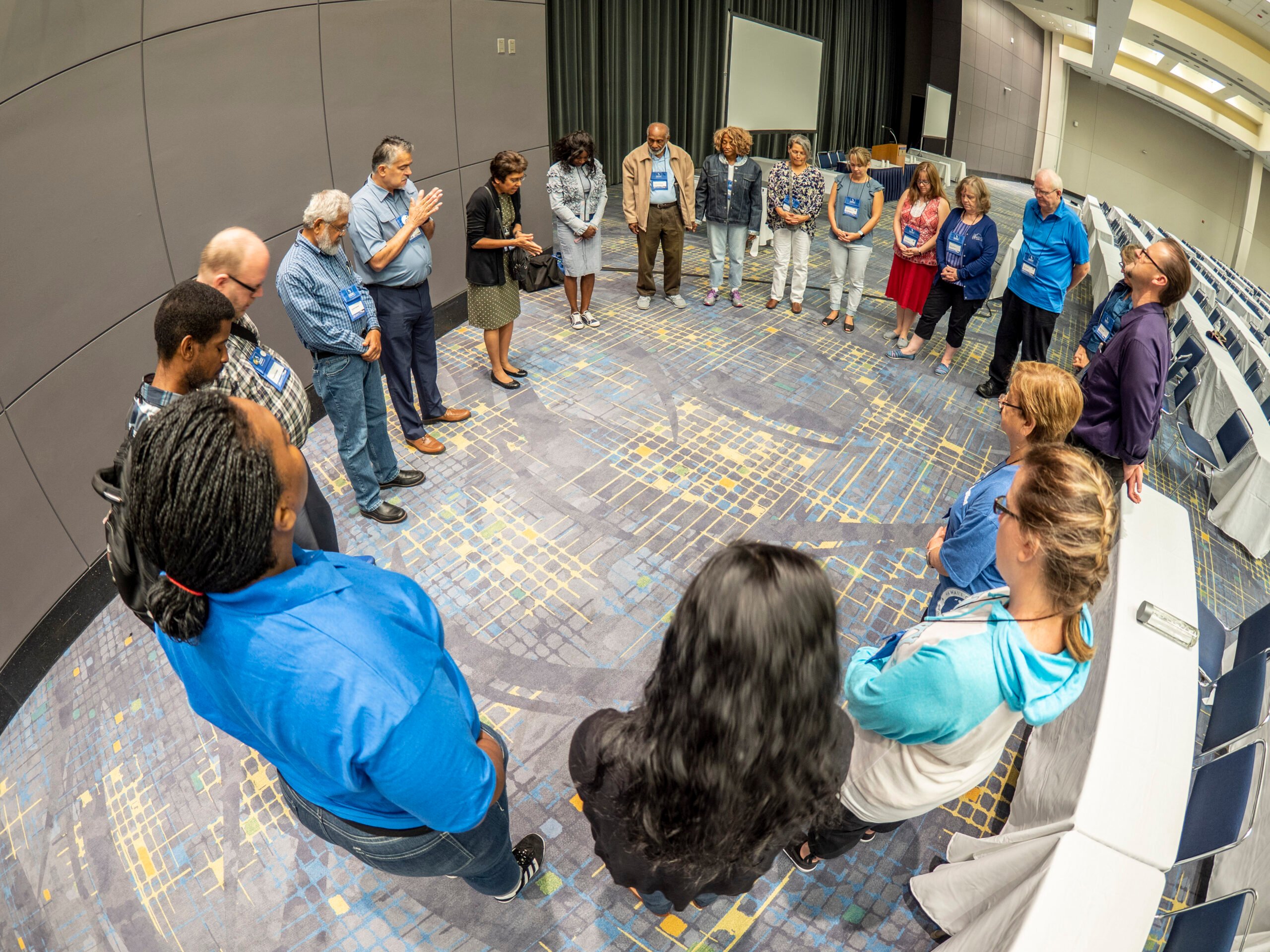 Prior to the anointing service, a group of teachers gather at 6:00 a.m. to pray for participants of the special service. 