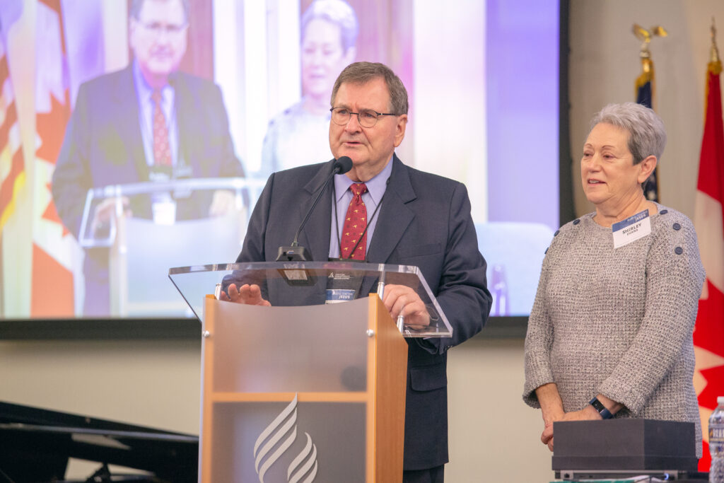 Tom and Shirley Evans at Year-End Meetings 2018
