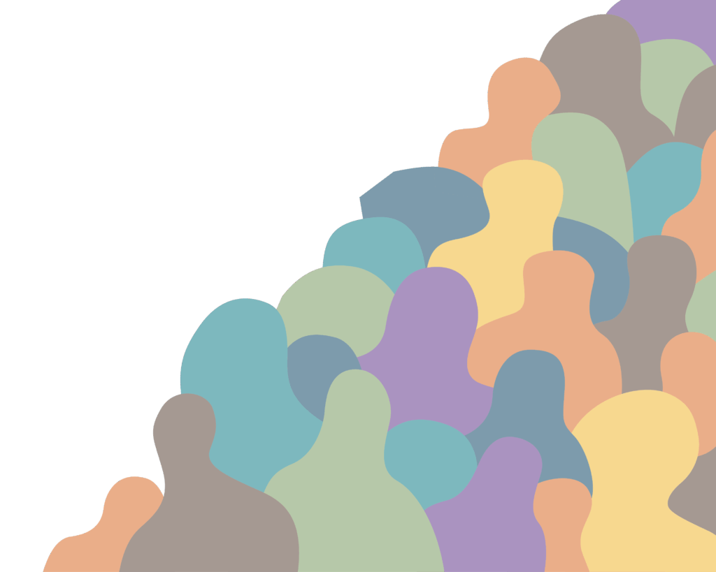 stock graphic of people blobs