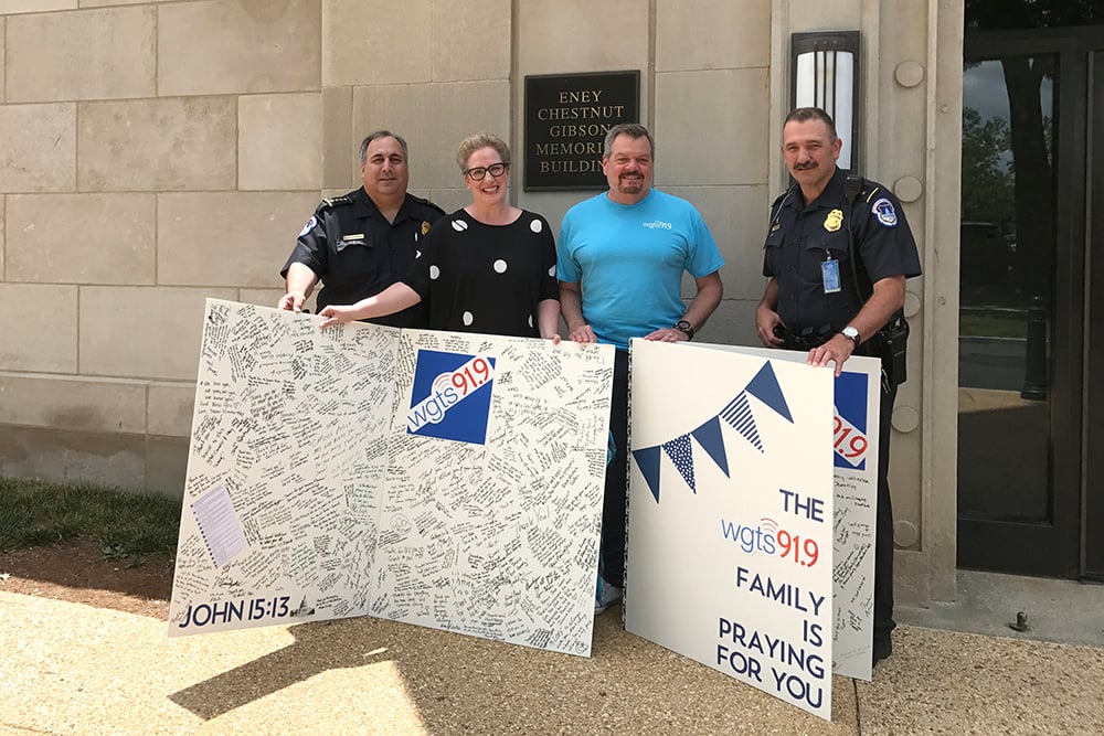delivering cards of appreciation